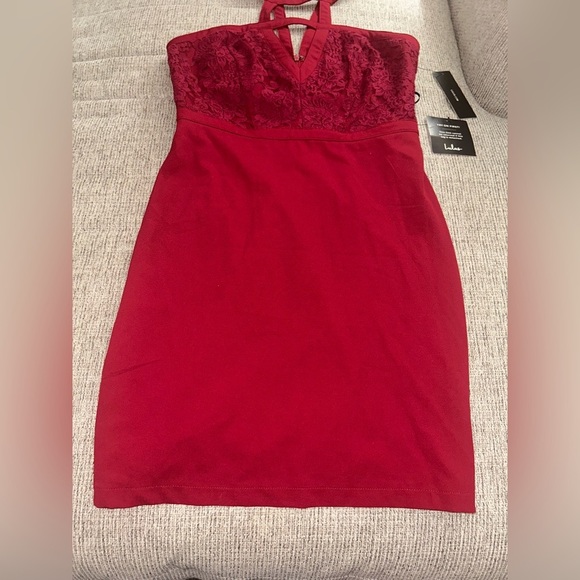 NWT Lulu's Chic Red Mini Dress - Picture 6 of 7